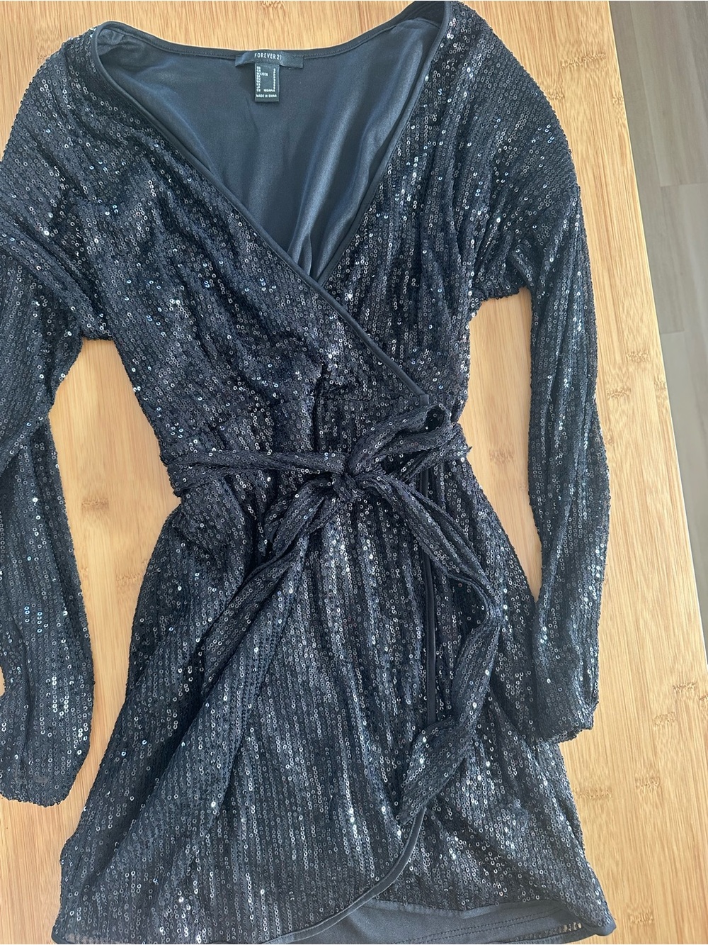 Forever 21 wrap sequin dress